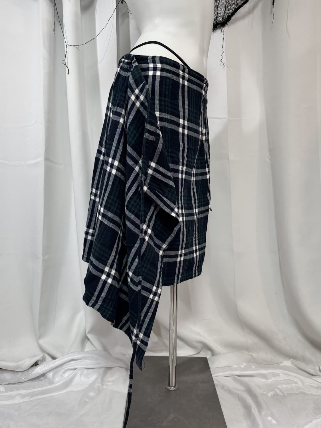 check layered skirt 상품이미지1