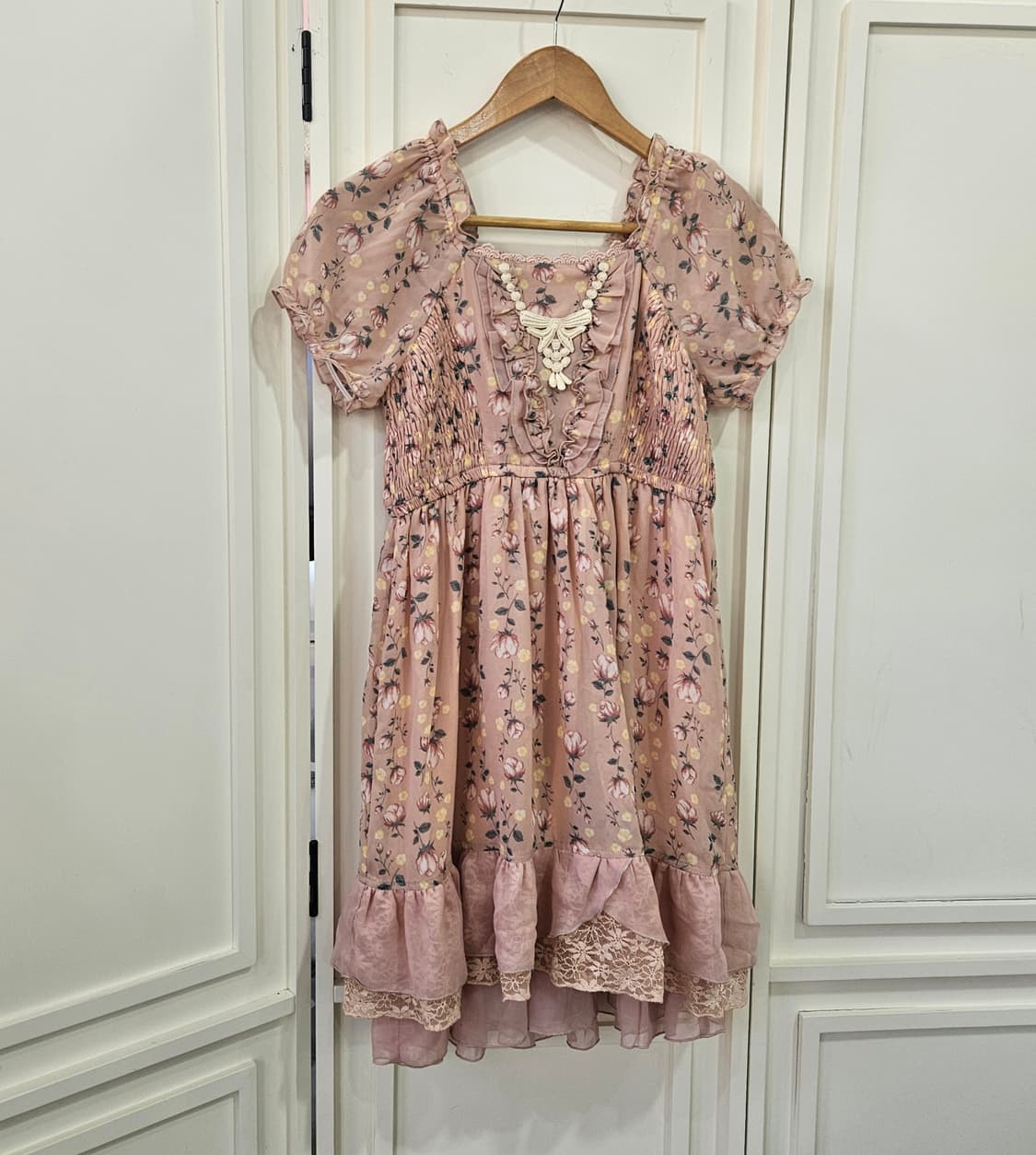 엑시즈팜(axes femme) 플라워 쉬폰 원피스 상품이미지1