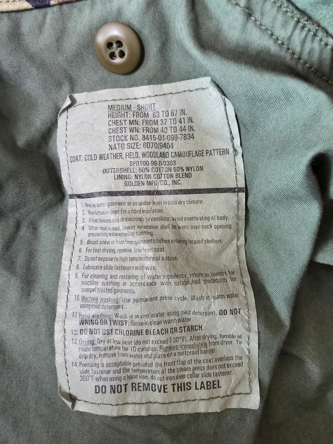 M65 우드랜드 필드 자켓 (Medium-Short) 상품이미지4