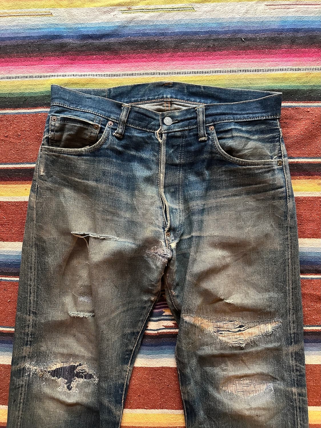 90s EVISU 빈티지 에비수 셀비지 데님 팬츠 상품이미지3