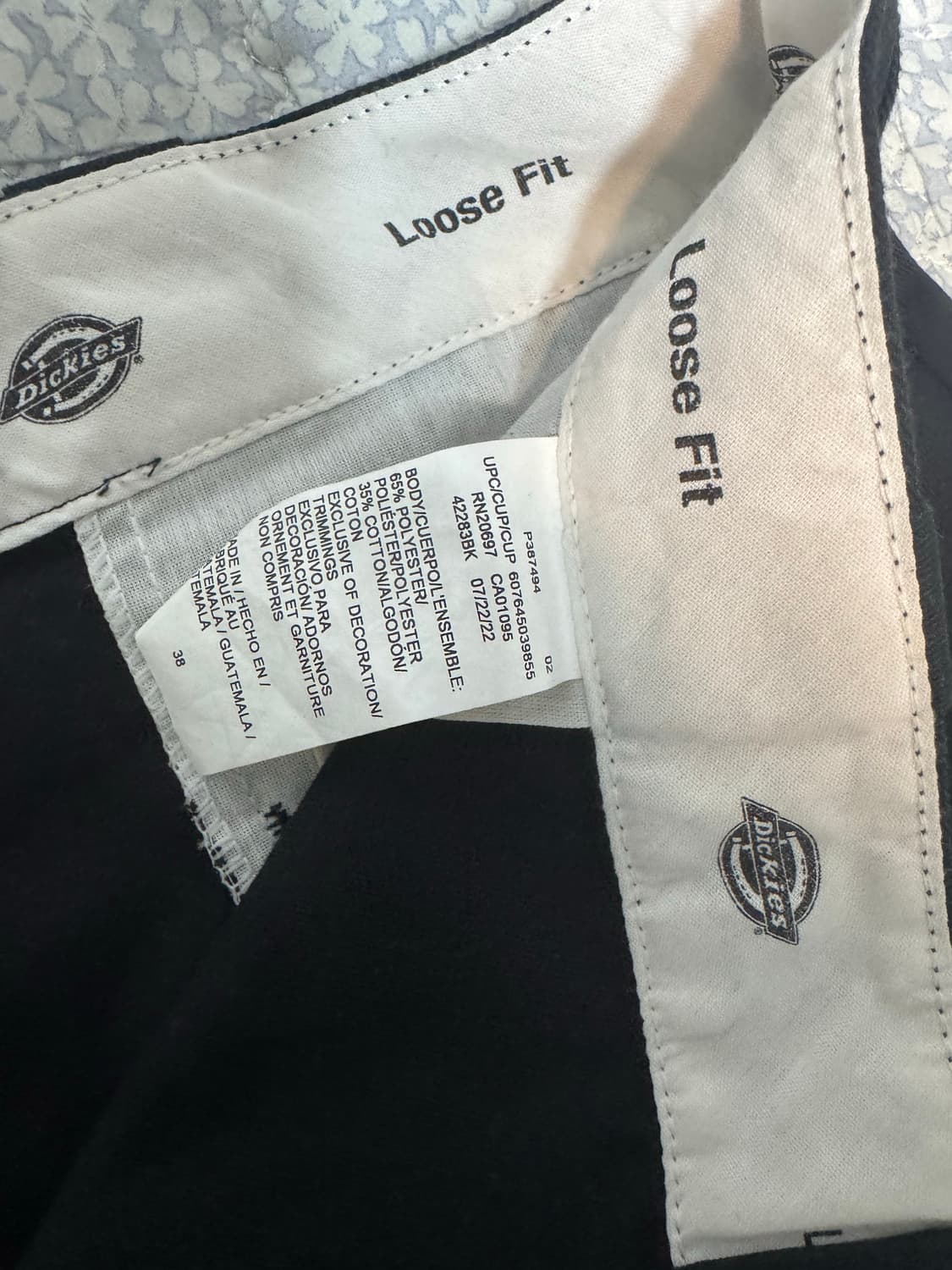 디키즈 42283 루즈핏 워크쇼츠 Black 38 상품이미지3