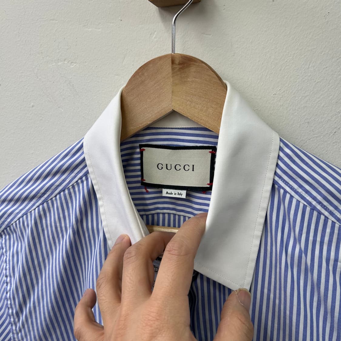 16162 - 구찌 스티치 로고 스트라이프 셔츠 상품이미지3