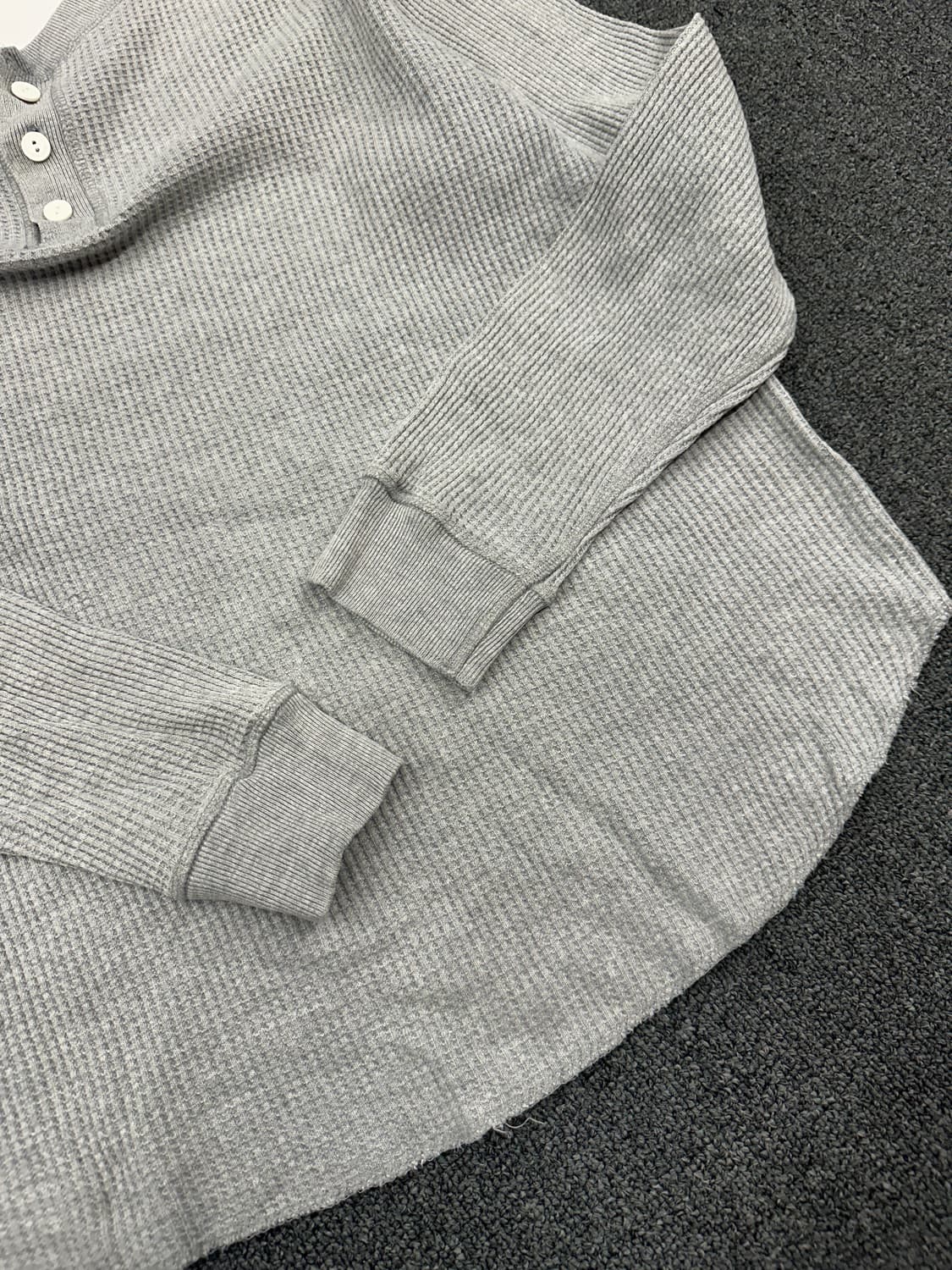 L) Global Work 재패니즈 헨리넥 와플 롱슬리브 긴팔티  상품이미지6