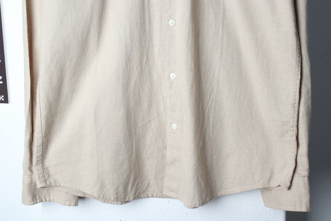 (XL-2XL) 지오다노 셔츠 남방 체크 베이지 린넨 마-H3H33703 상품이미지4