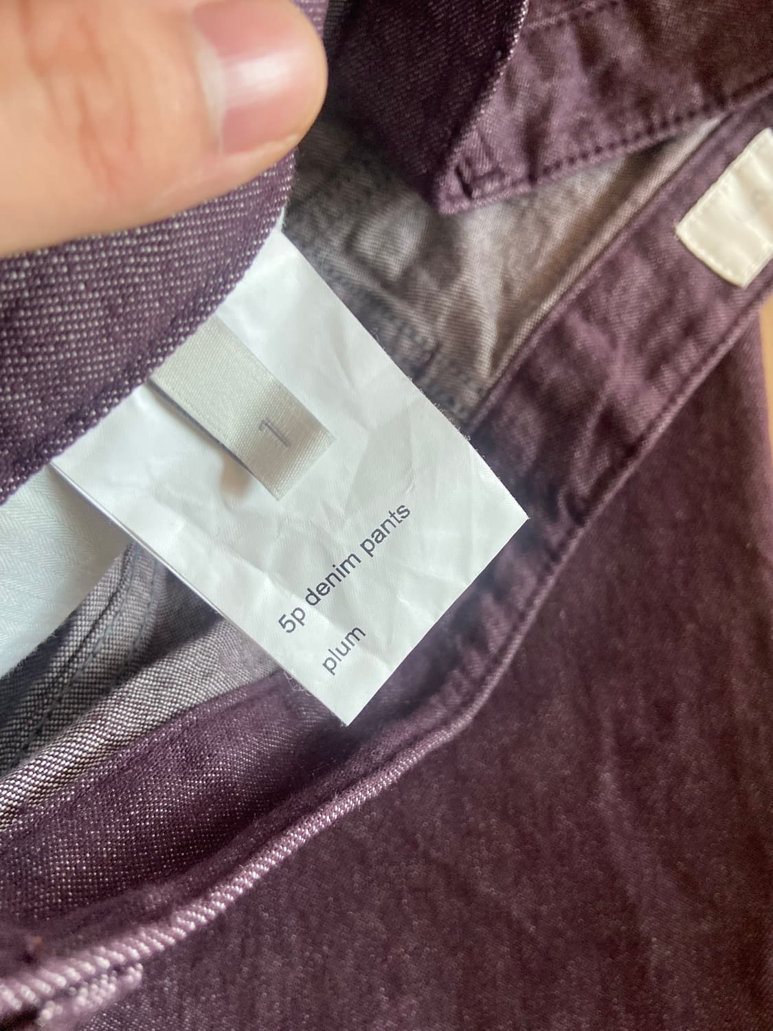 HOMLY 5p denim pants (plum) 1 사이즈 상품이미지3