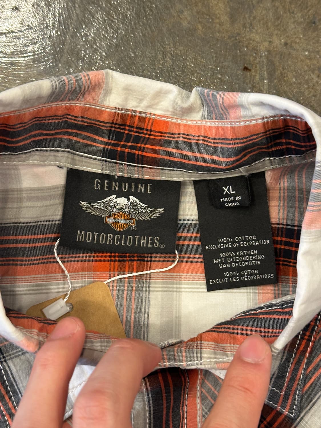 Harley Davidson 할리 데이비슨 체크셔츠 XL 상품이미지6