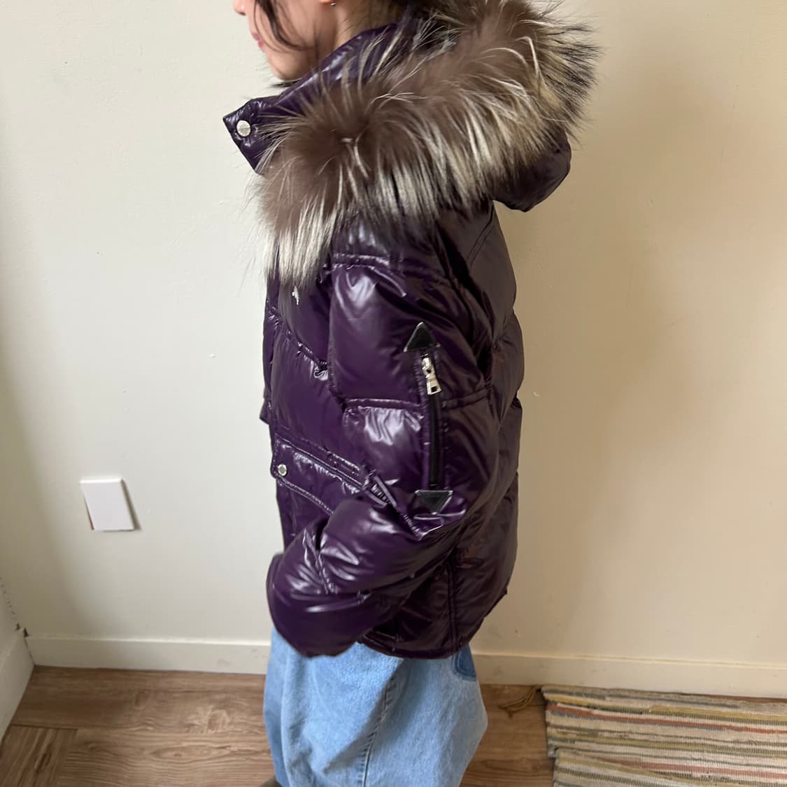 버버리 실버 폭스 다운 패딩 상품이미지2