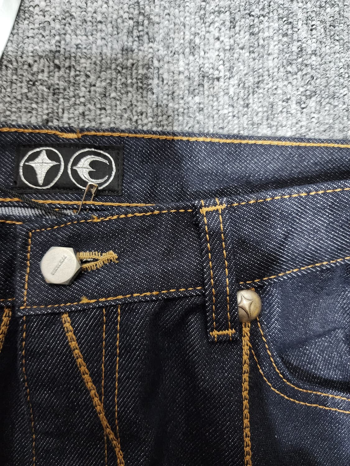 떠그클럽 체인 스티치 인디고 데님 팬츠 청바지 3사이즈 상품이미지6