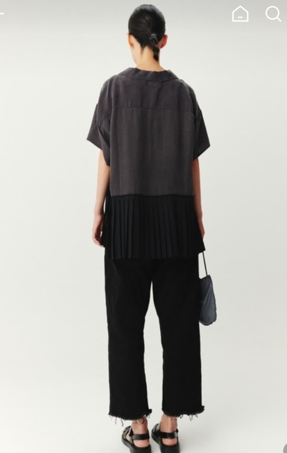 래코드 오픈 카라 플리츠 셔츠 22SS  상품이미지2