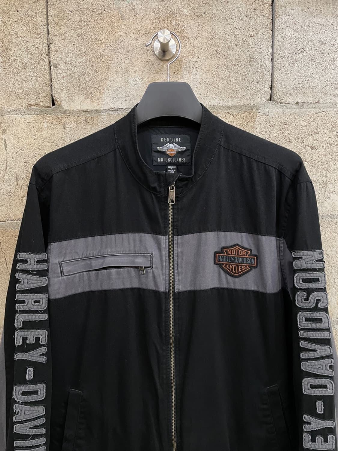 할리 데이비슨 사이드 레터링 코튼 바이커 자켓 상품이미지2