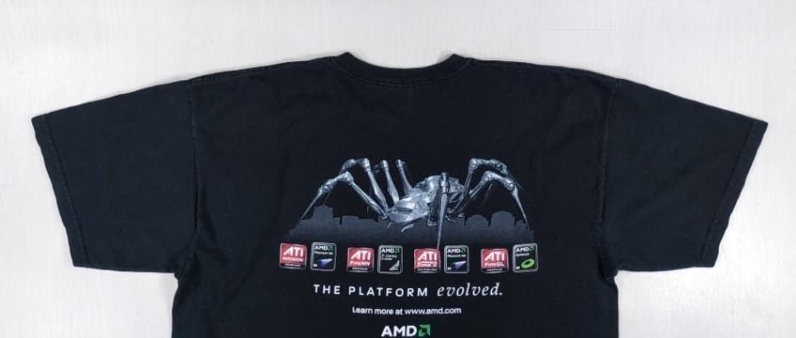 AMD 스파이더 반팔 티셔츠 XL 상품이미지2