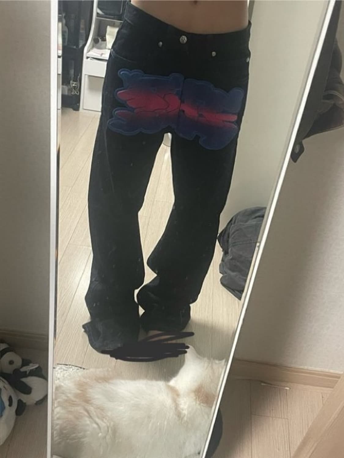 반디더핑크 그라피티 데님 팬츠 상품이미지5