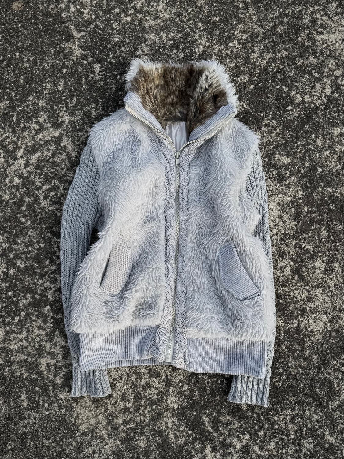 Gray Fur Zip Up 상품이미지1