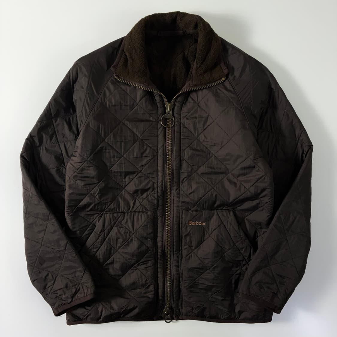 Barbour 바버 브라운 퀼티드 2-way 자켓 상품이미지1