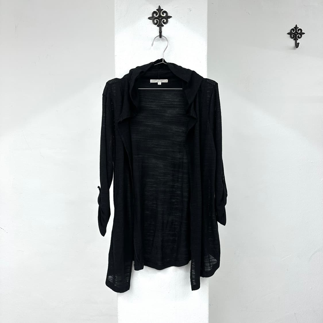 seethrough hood short cardigan 상품이미지3