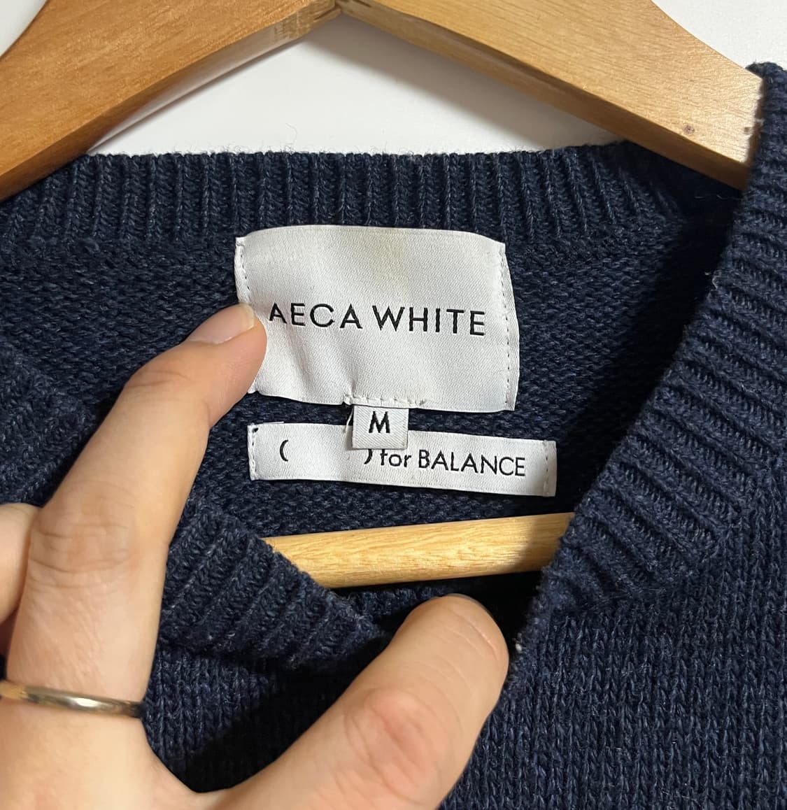 공용 에이카화이트 니트 스웨터 M 상품이미지5