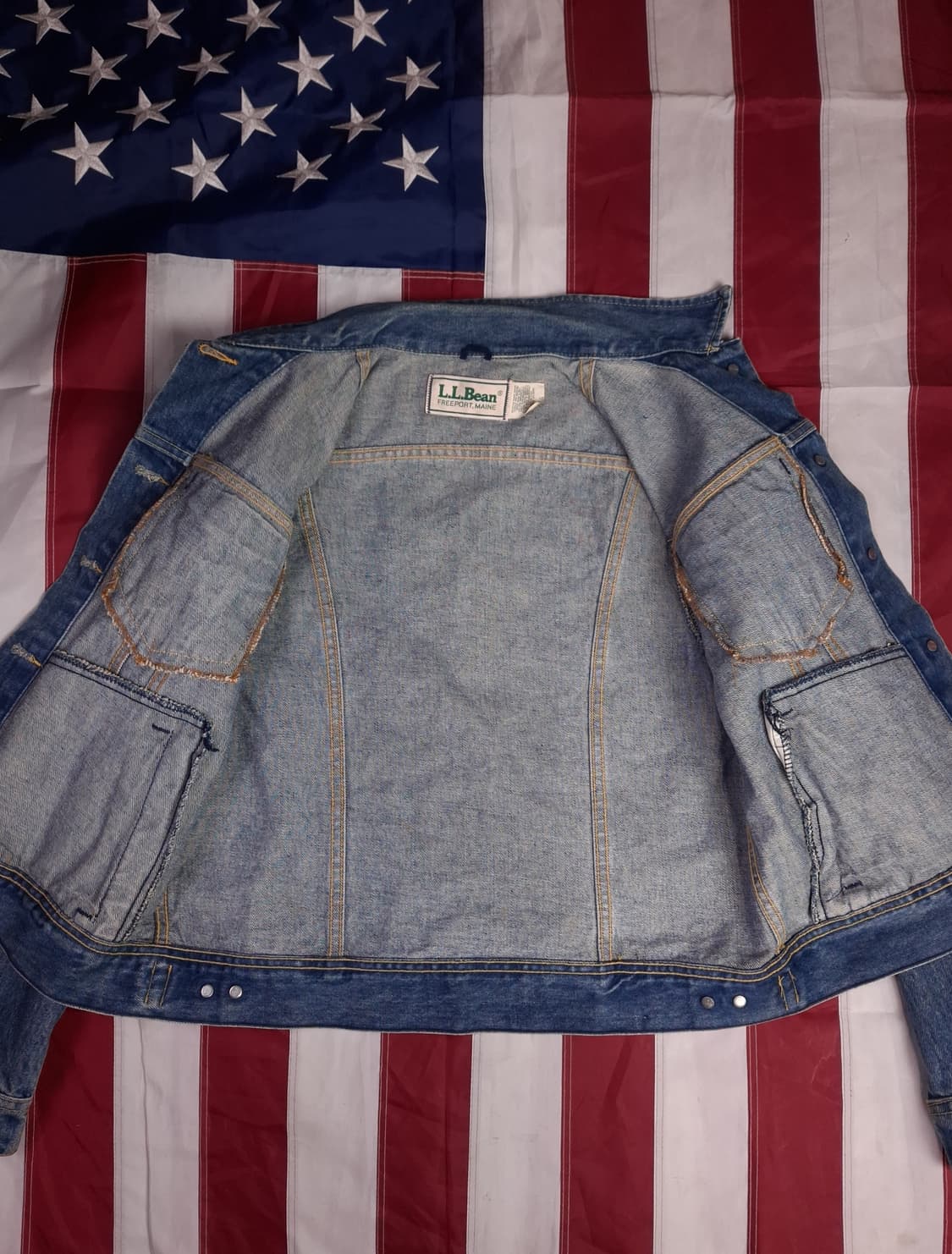 오리지날 80's 미국제조 엘엘빈 우먼용 데님트러커자켓 상품이미지4
