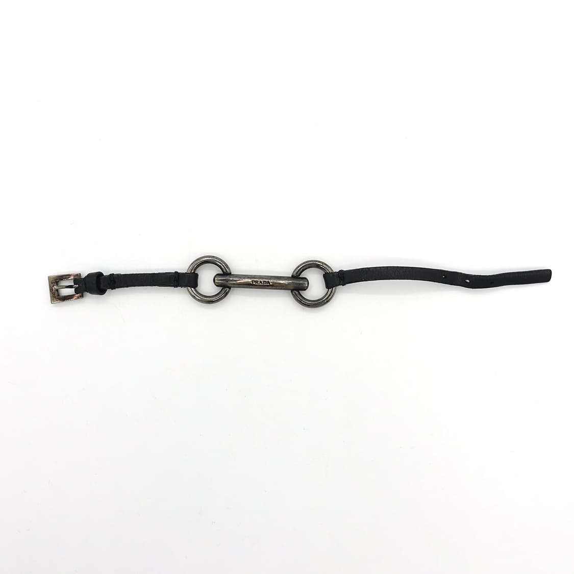 Prada 프라다 아카이브 메탈탭 레더 브레이슬릿 팔찌 상품이미지2