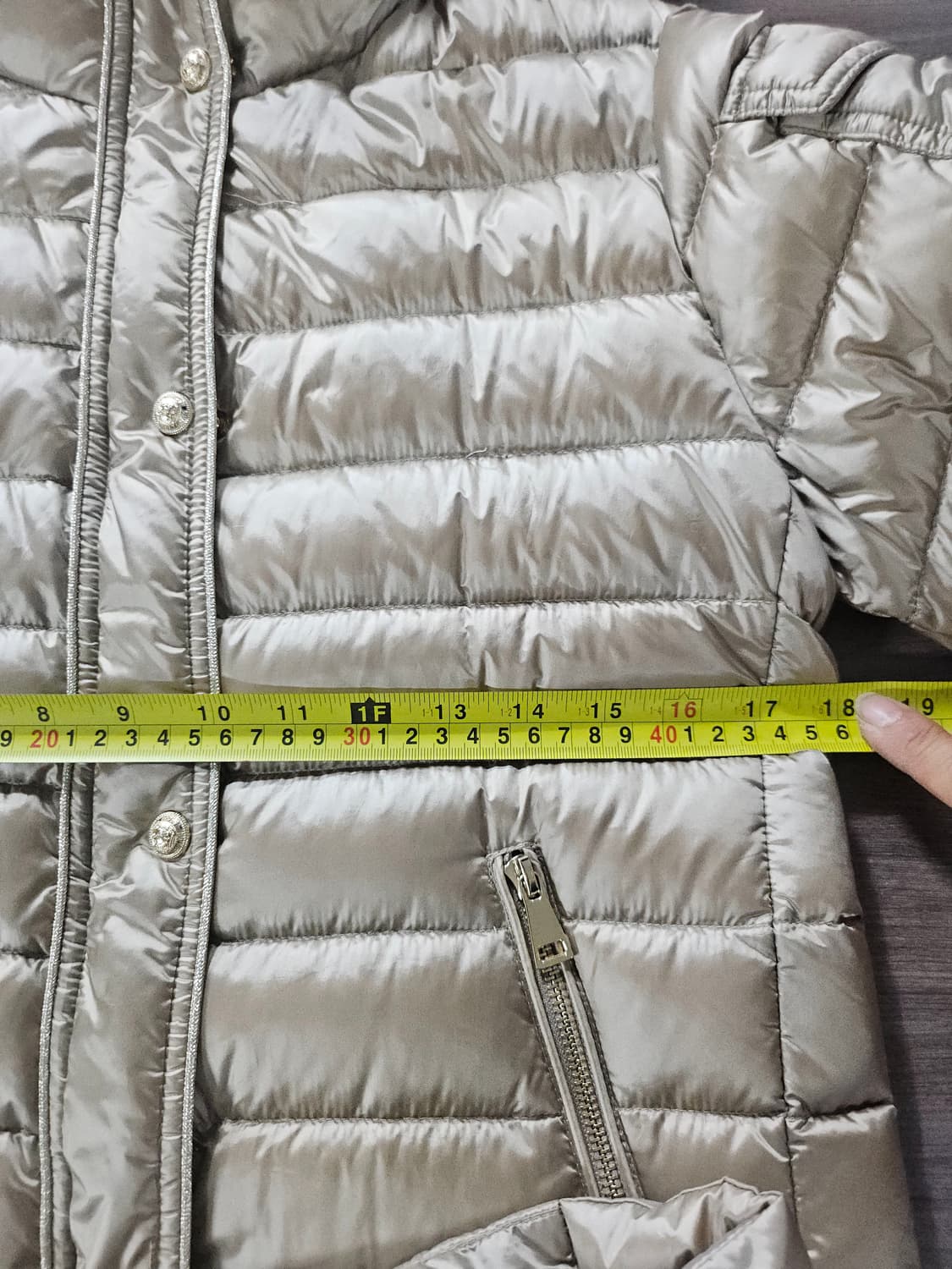 JULL LOG 후드 롱 패딩 골드 베이지 90 상품이미지5