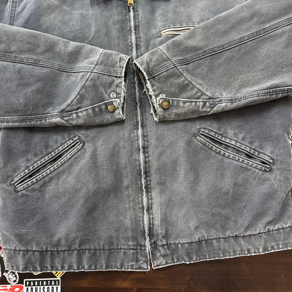 00s USA 칼하트 J97 PTL 구형 샌드스톤 디트로이트 자켓 L-T 상품이미지4