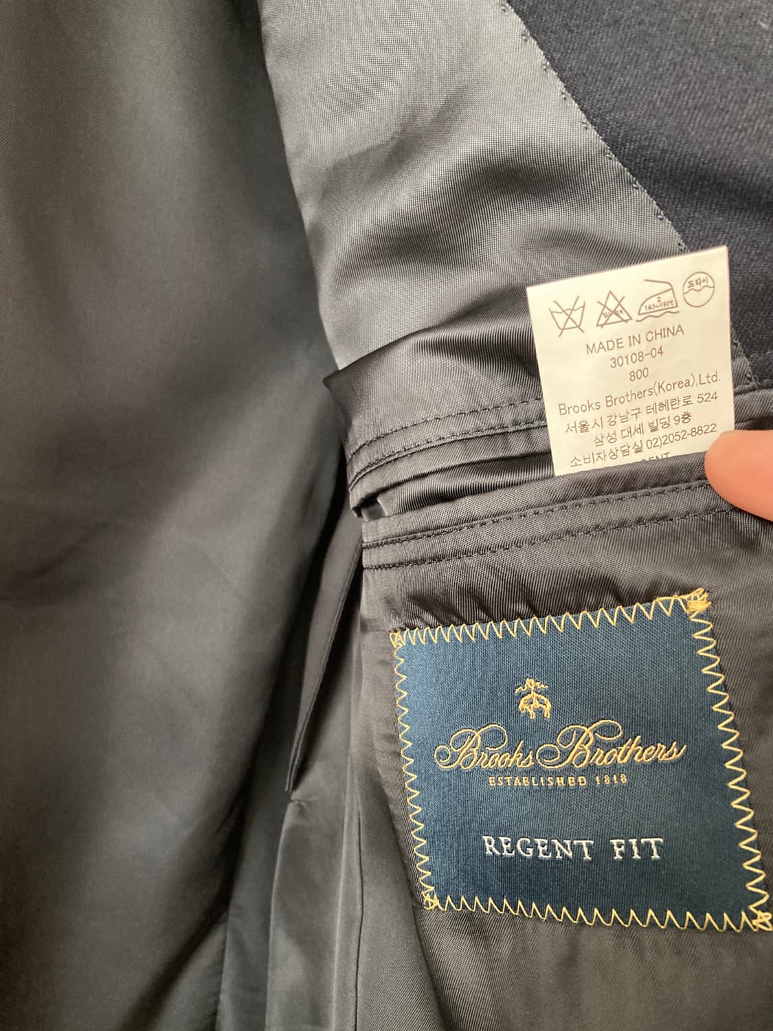 브룩스브라더스 도스킨 금장 울 블레이저 38SH 상품이미지5