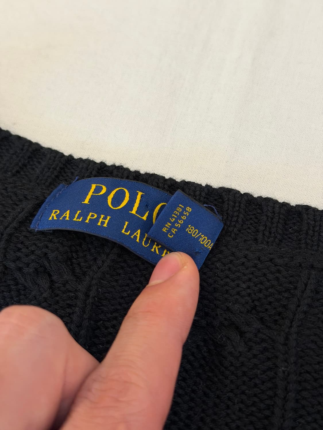 폴로 랄프로렌 꽈배기 케이블 니트 블랙 상품이미지4