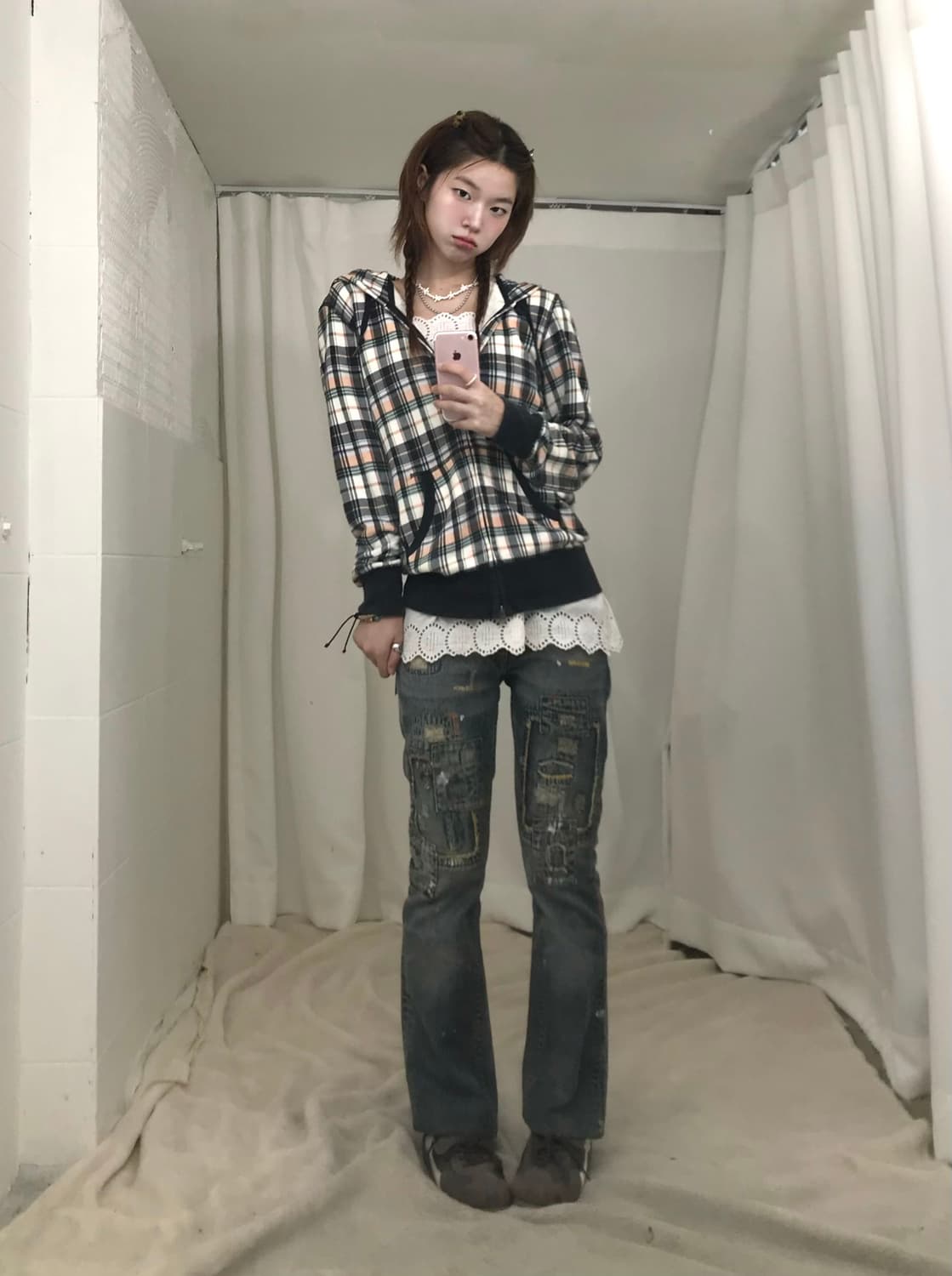 빈티지 모리걸 캐주얼 하구미 코디 세트 상품이미지1