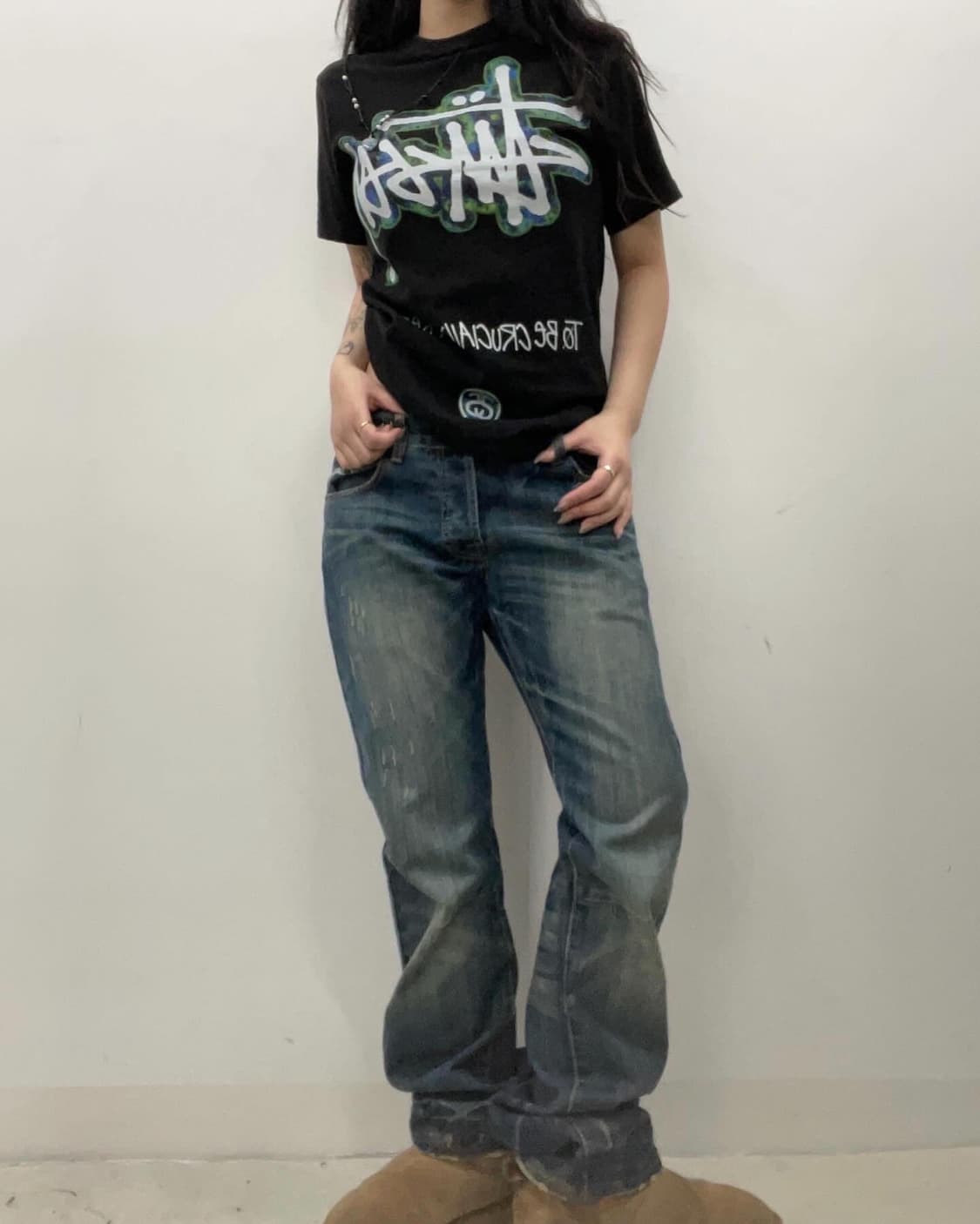 Ed Hardy washing denim back point Pants 상품이미지1