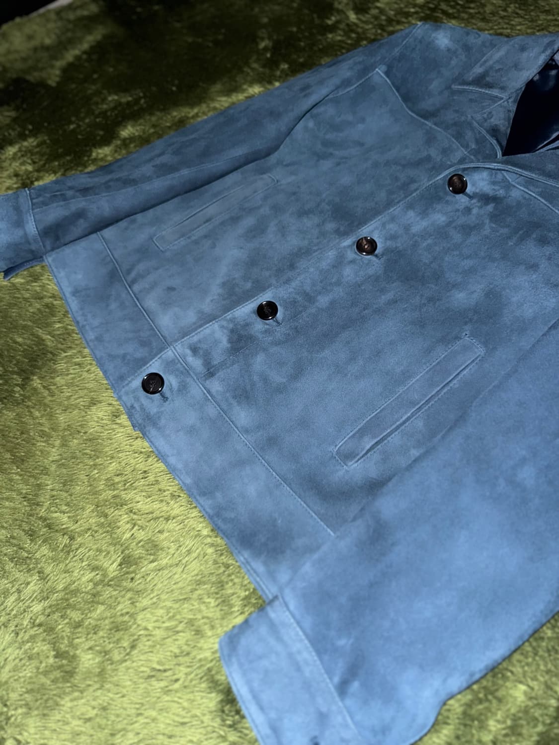 [95] SYSTEM 시스템 램스킨 스웨이드 트러커 자켓 레더 자켓 상품이미지3