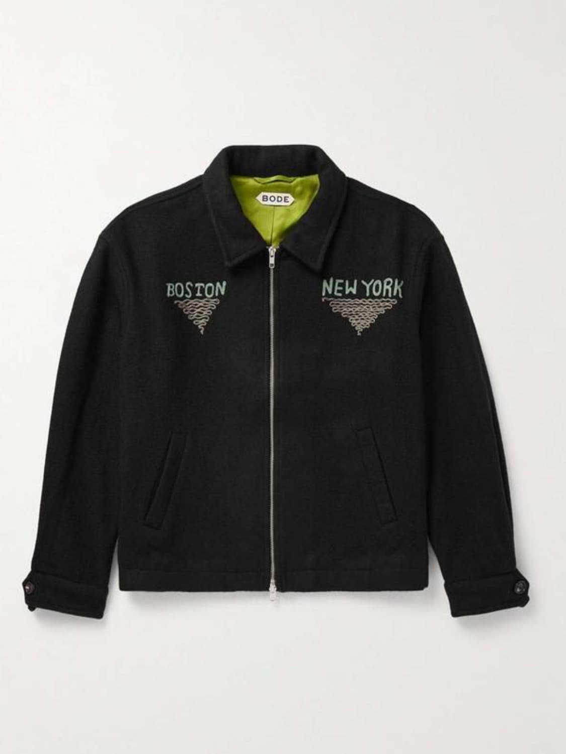 Bode embroidered wool-blend jacket 상품이미지1