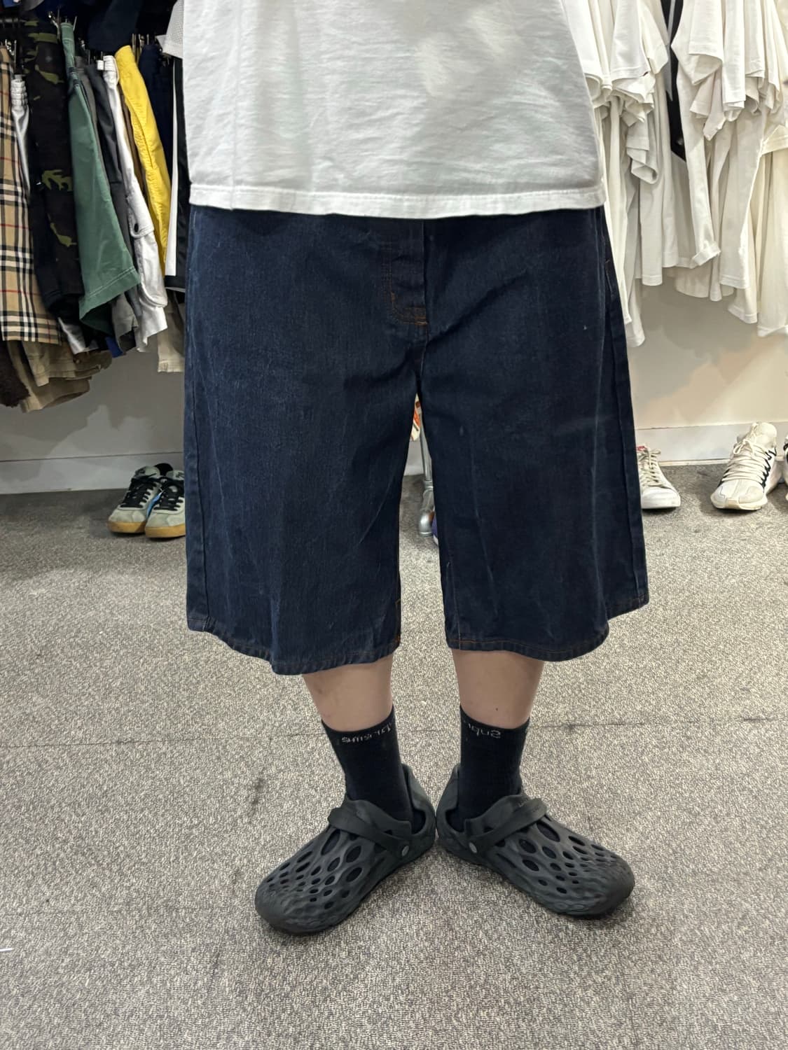에비수 백포켓 갈매기 자수 버뮤다 팬츠 상품이미지7