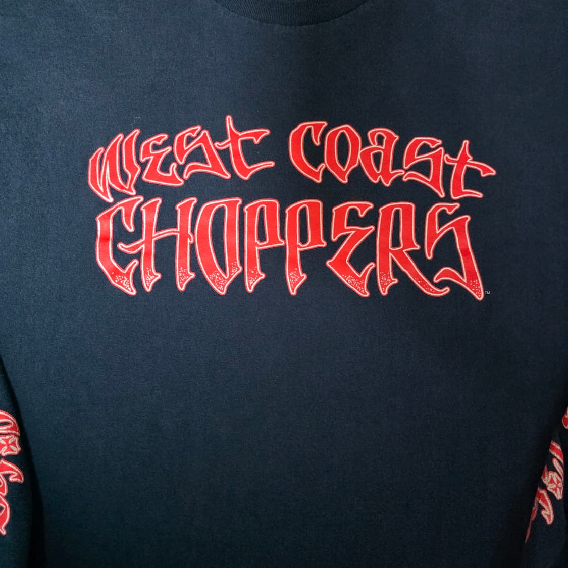 [3XL] 빈티지 WCC 웨스트 코스트 차퍼스 폰트 롱슬리브 네이비 상품이미지3