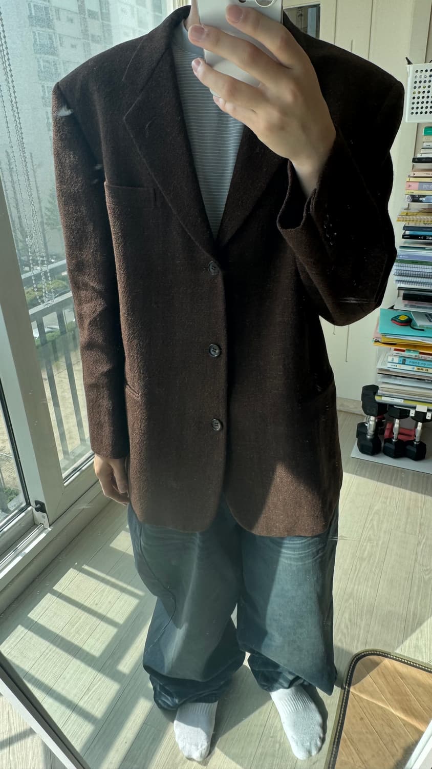 꼼데가르송 옴므 블레이저 브라운M 상품이미지1