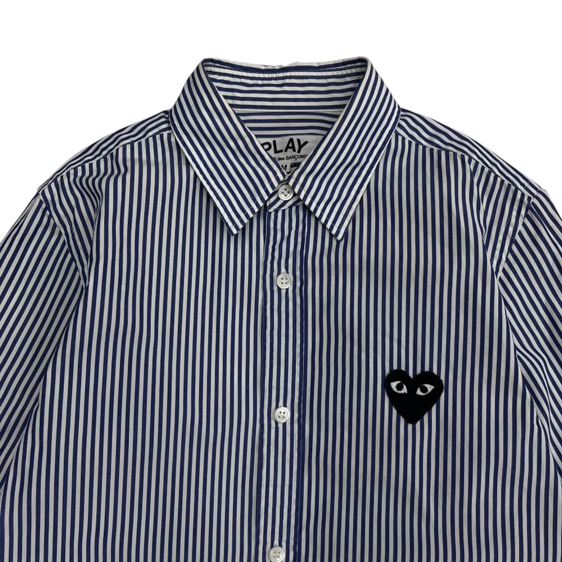 꼼데가르송 블랙와펜 블루 스트라이프 셔츠 M 상품이미지4
