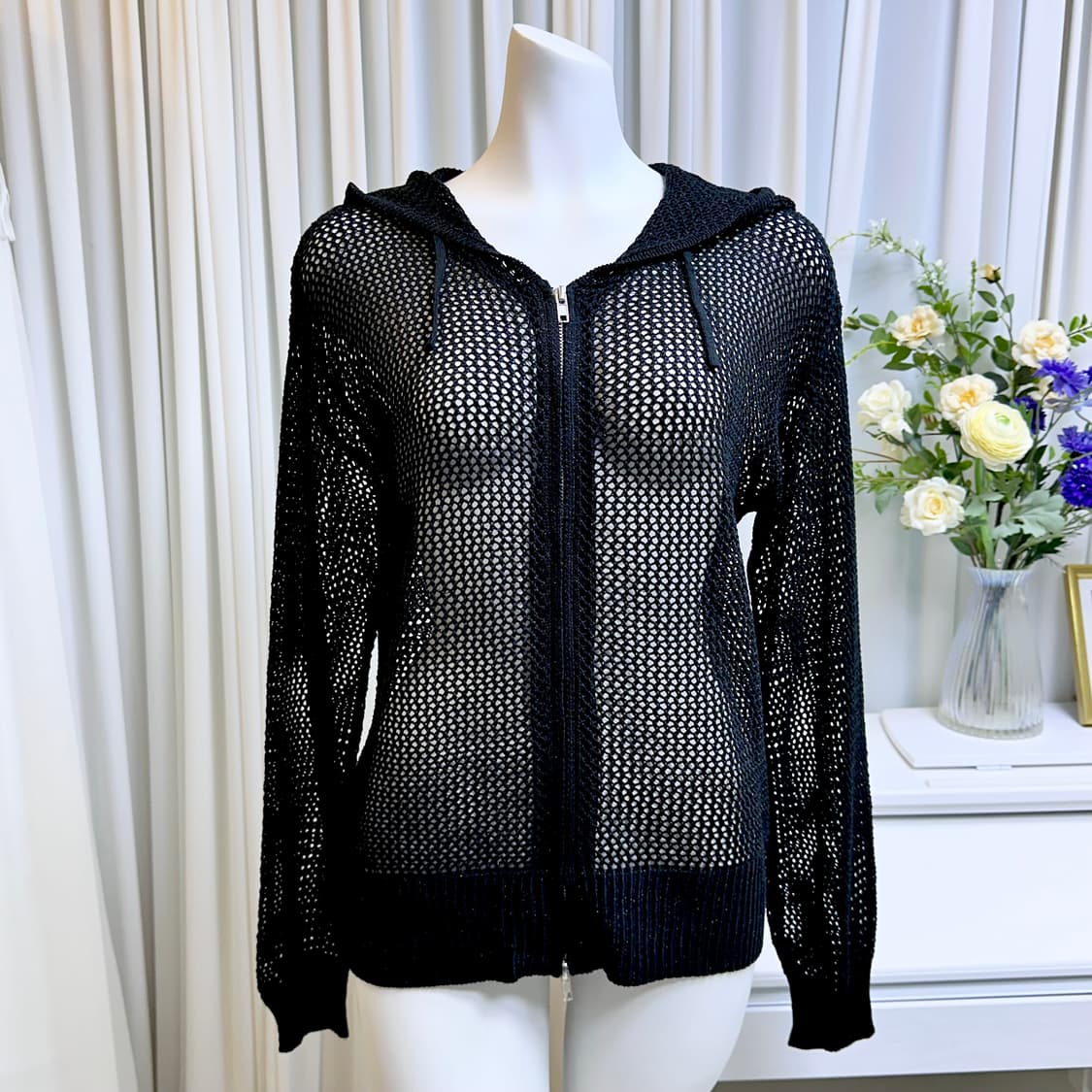 트윙클 메쉬 후드집업 상품이미지1