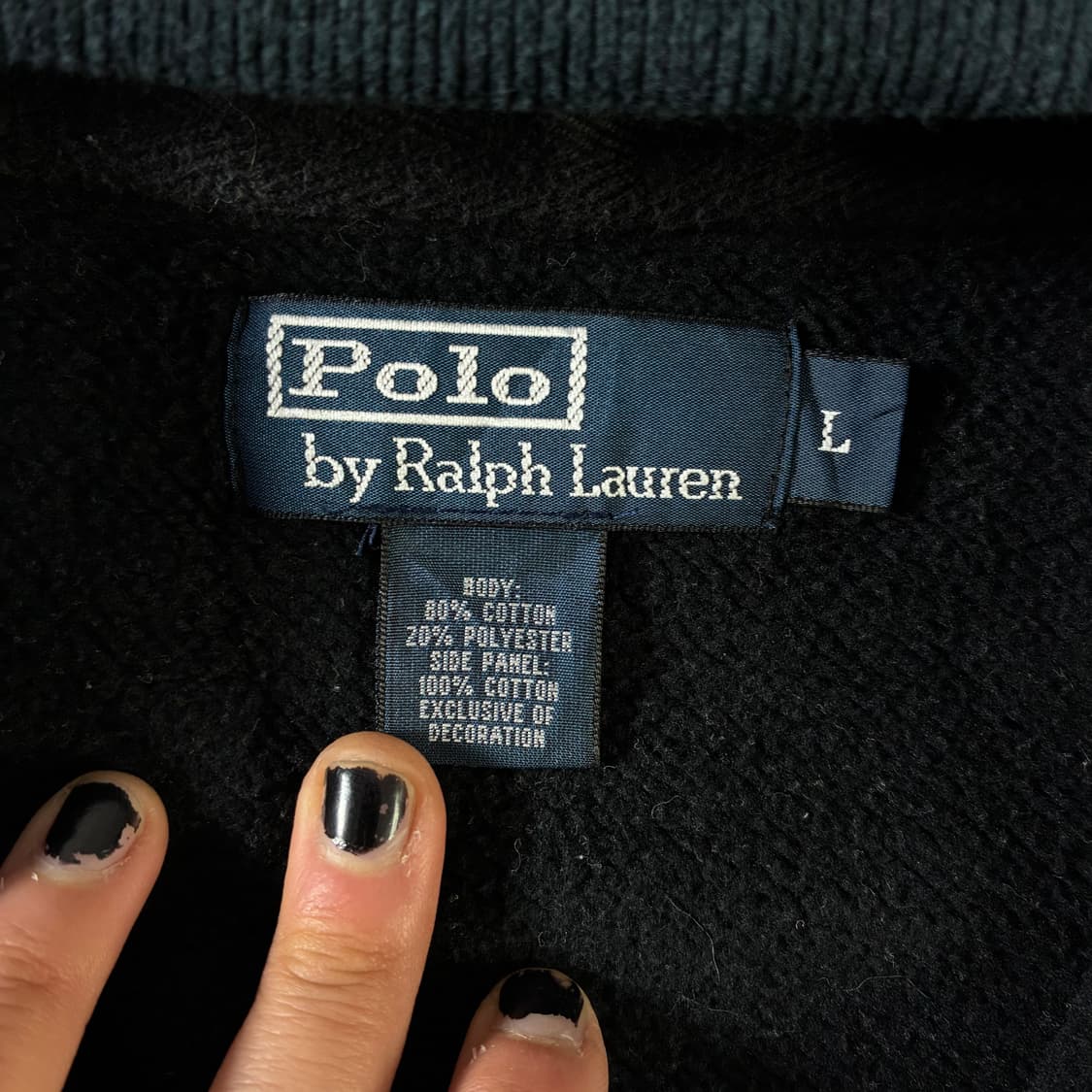 Polo  폴로 랄프로렌 MERCER club 자수 블랙 후드집업 상품이미지6