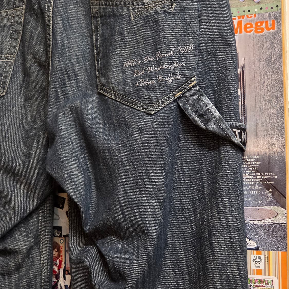 후부 카펜터 자수 데님 팬츠 상품이미지7