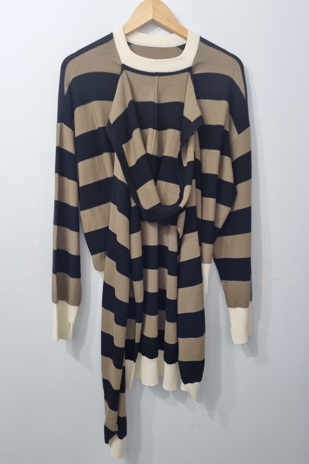 새상품 SONIA RYKIEL 스트라이프 후드 케이프 니트 55반 상품이미지7