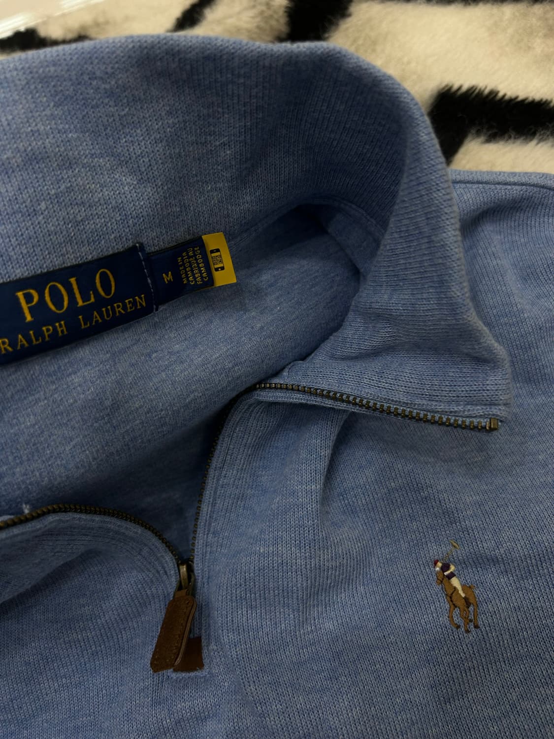 [M]폴로랄프로렌 코튼 반집업/블루 상품이미지5