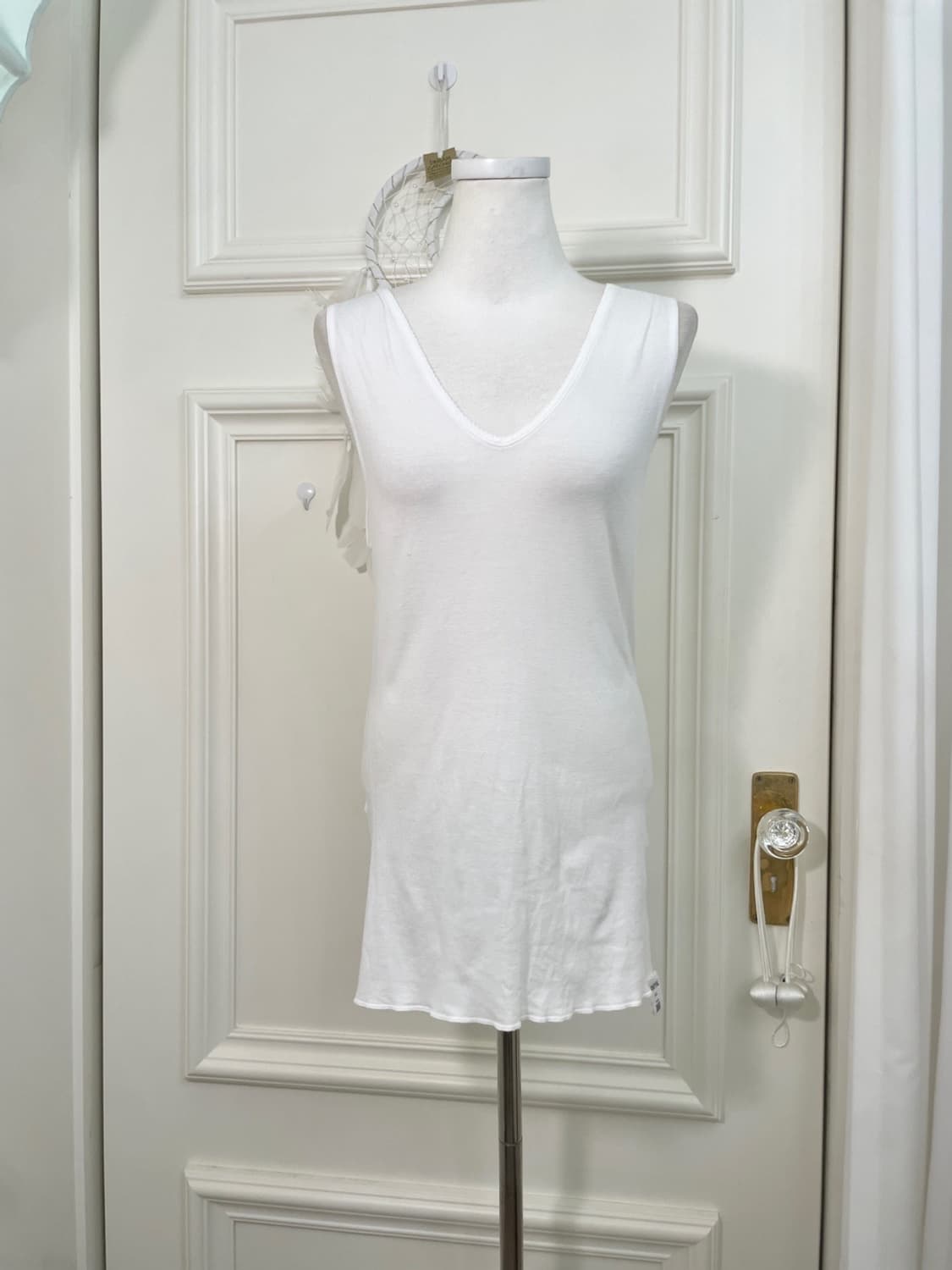 white dot shirring bow blouse 상품이미지7