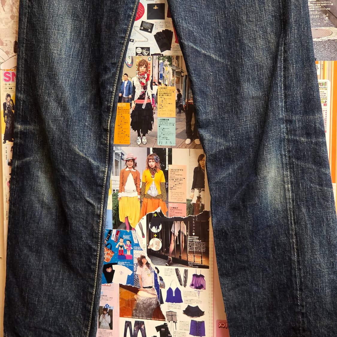 JPN 진청 워싱 스트레이트 팬츠 상품이미지6