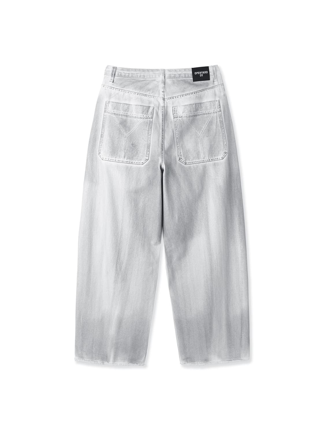 오와이 로우햄 스티치 볼륨 와이드 데님팬츠 M  상품이미지7