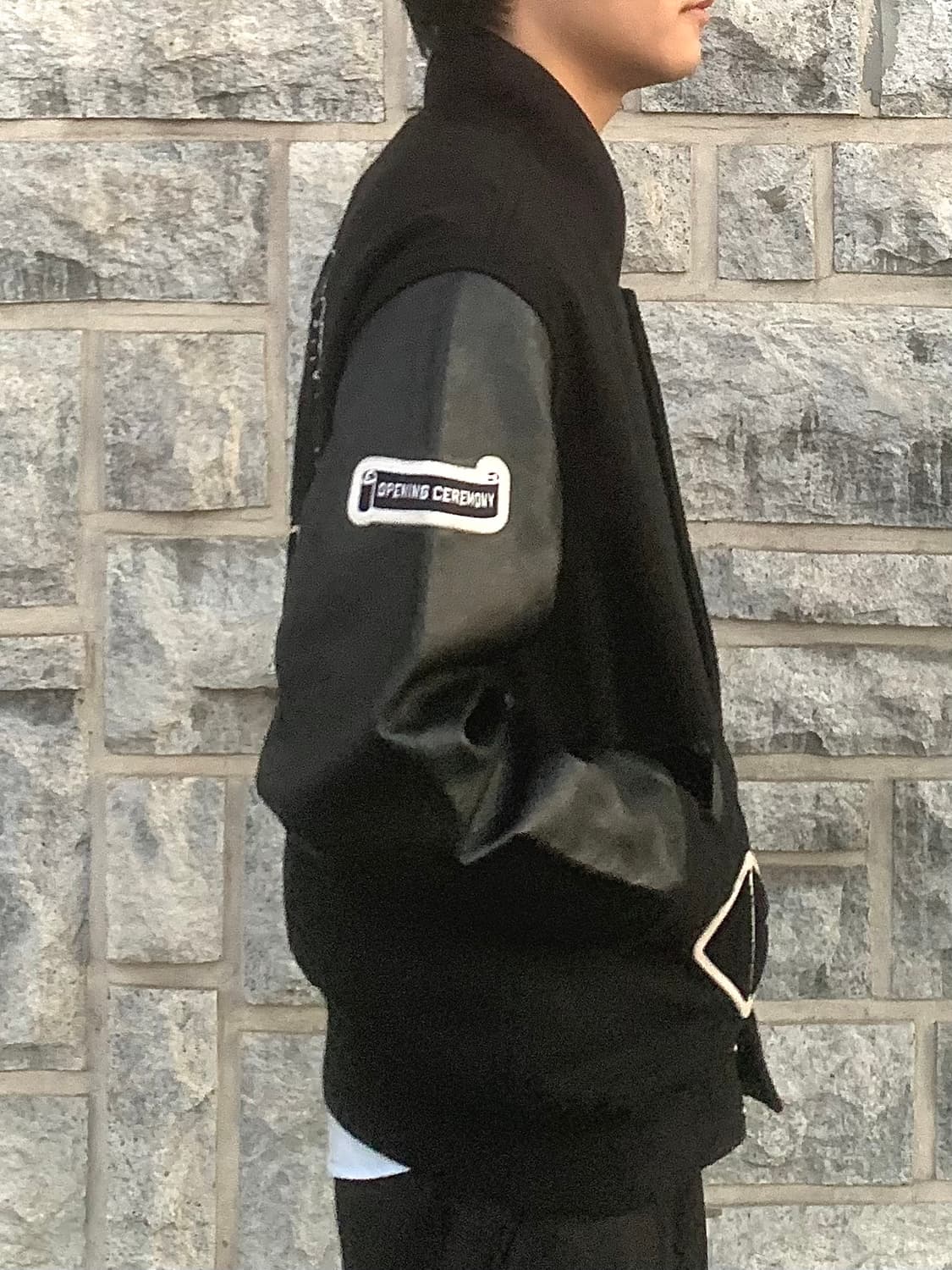 오프닝 세레모니 바시티 자켓 (black) 상품이미지5