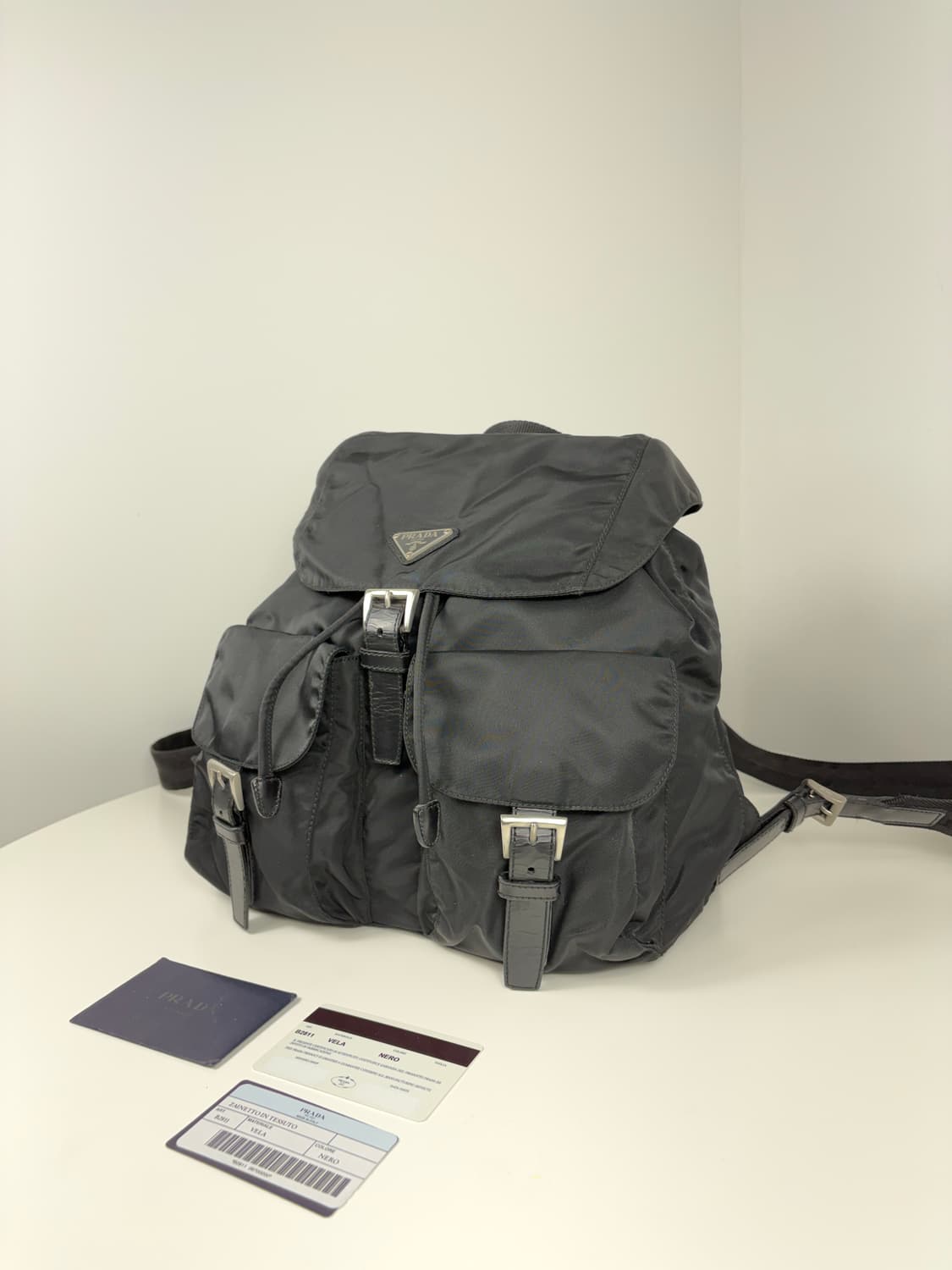 프라다 나일론 투포켓 미듐 백팩 상품이미지2