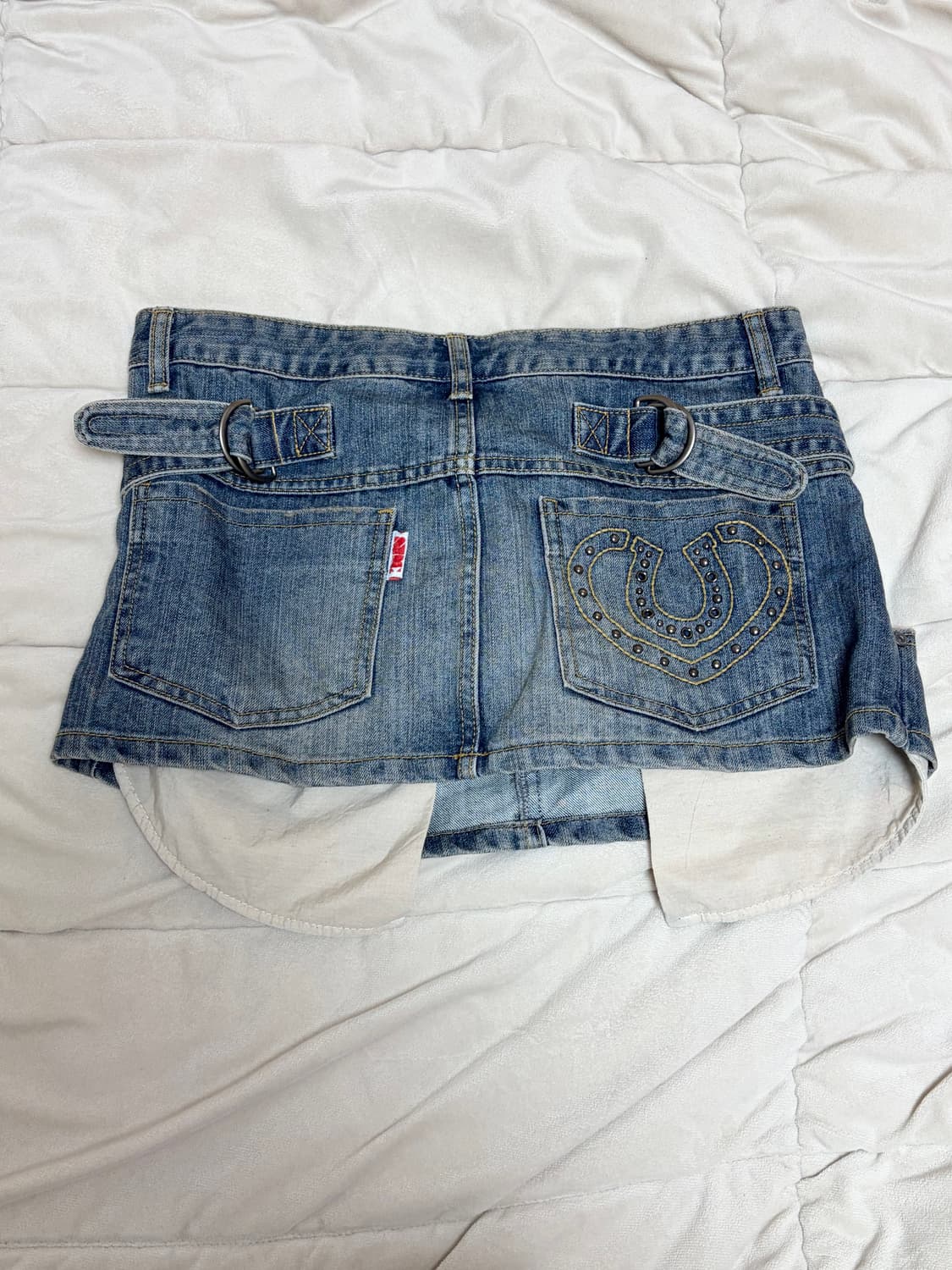 스컬프터 Apron Layered Mini Skirt 데님 미니스커트 상품이미지7