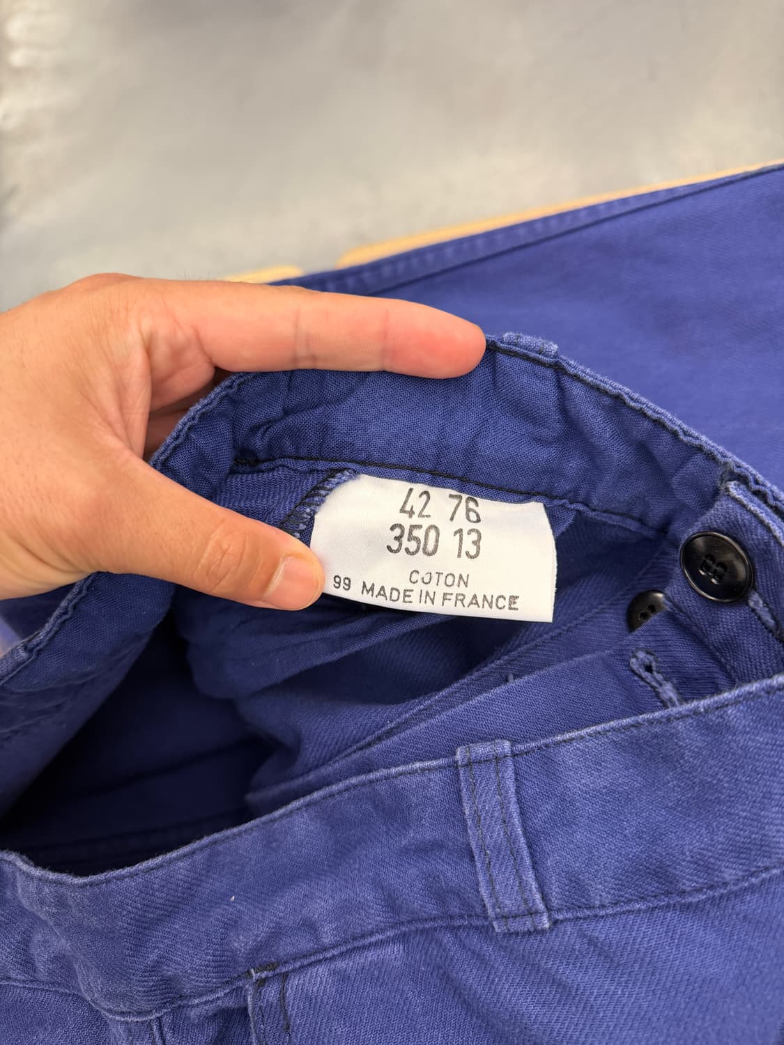 1990s FADED WASHED NAVY BLUE 프렌치워크팬츠 상품이미지7