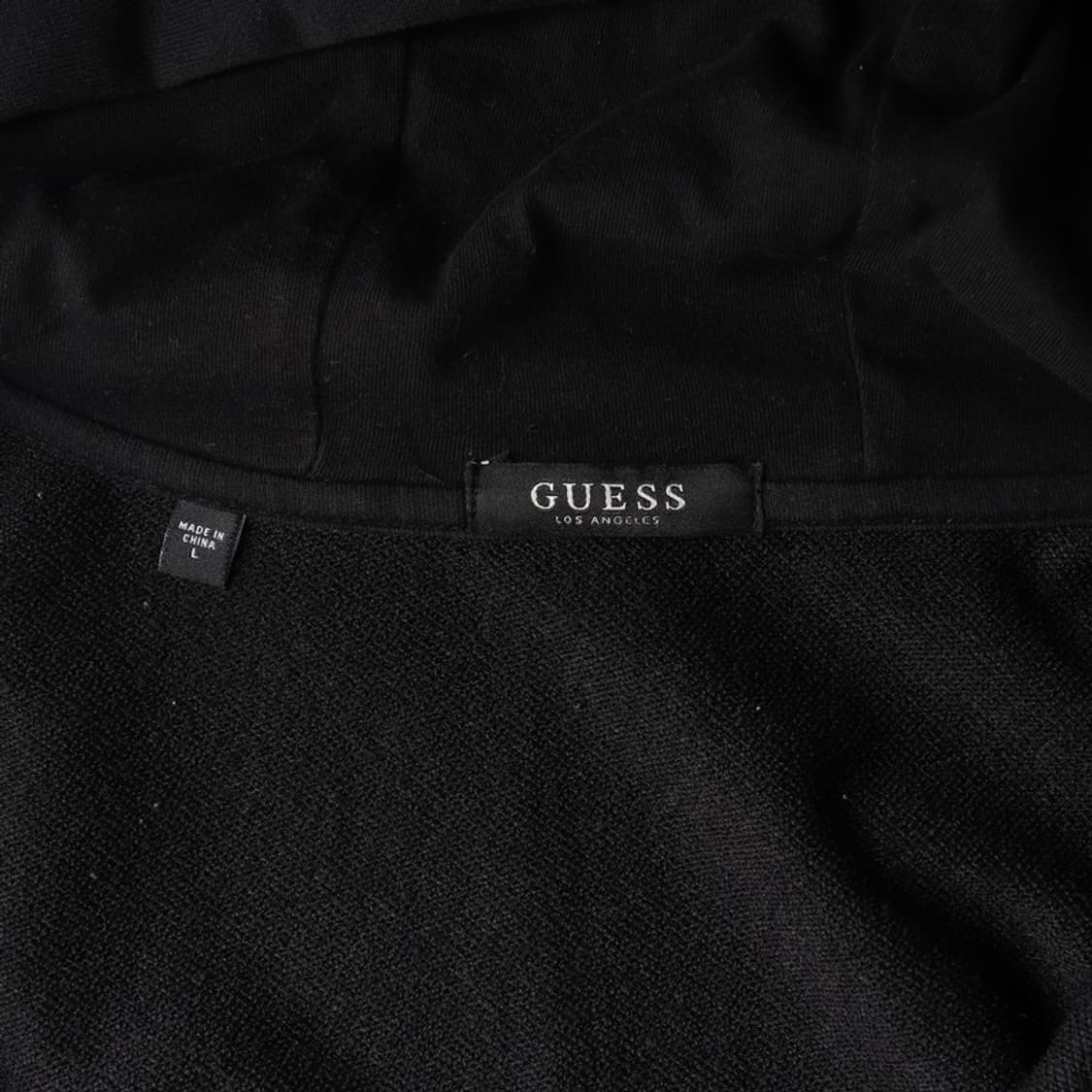 GUESS 클래식 삼각 로고 블랙 후드 집업 L 상품이미지5