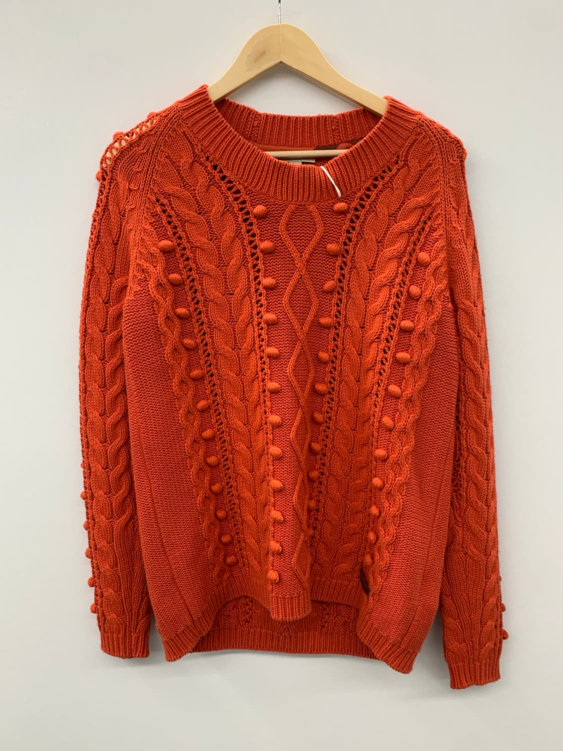 버버리 오렌지 폼폼이 케이블 니트 상품이미지5