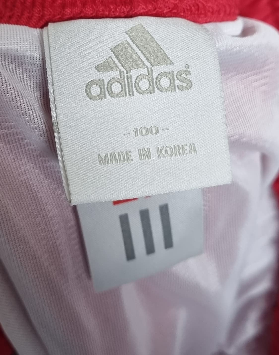 새상품) 100) 아디다스 레드 기능성 반바지 상품이미지3