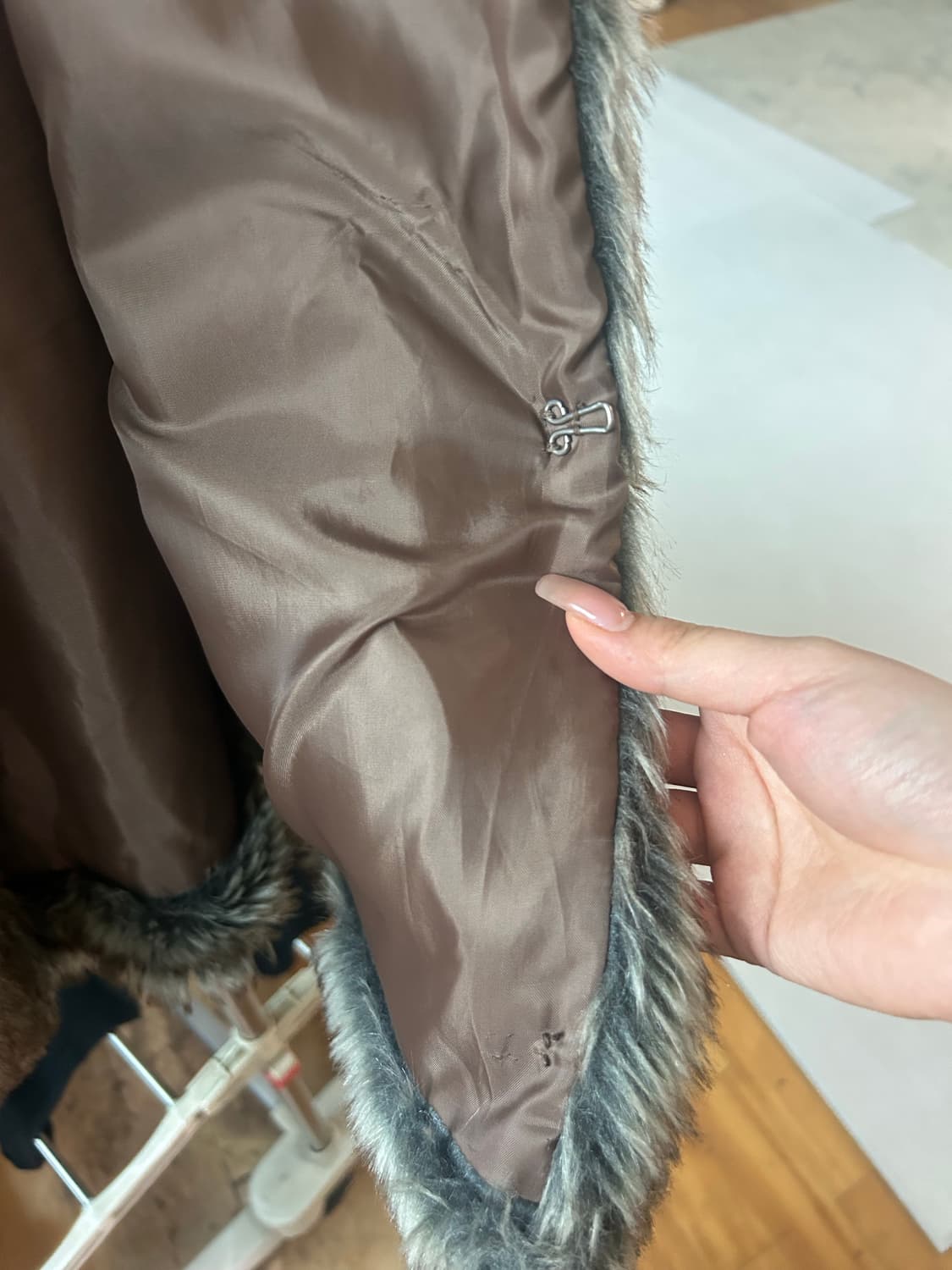 애즈온 퍼자켓 브라운 상품이미지2